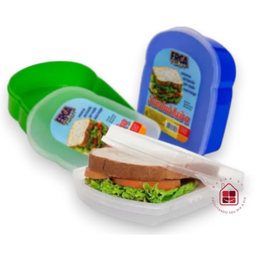 Sanduicheira Lancheira De Plástico Sortidas - Erca Plast