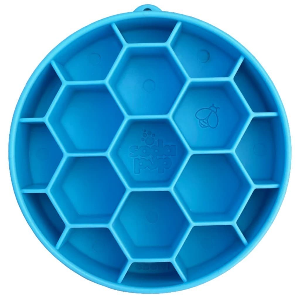 Comedouro Lento Honeycomb eBowl SodaPup Para Cachorro - Azul