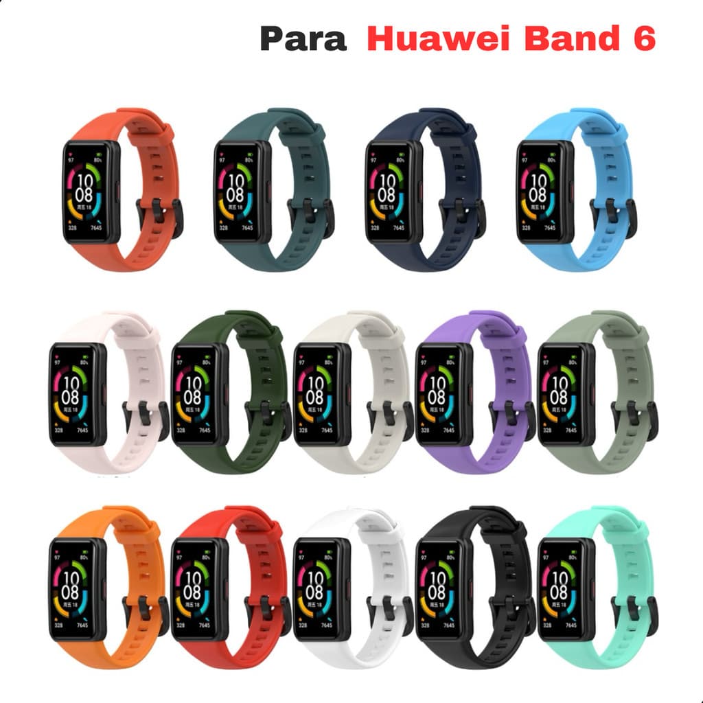 Pulseira De Silicone Sport Colorida Para Huawei Band 6
