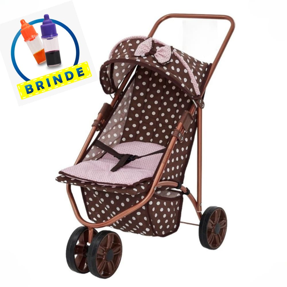 Carrinho de Boneca 3 Roda Milano Reborn para Bebe Reborn Brincar Alive