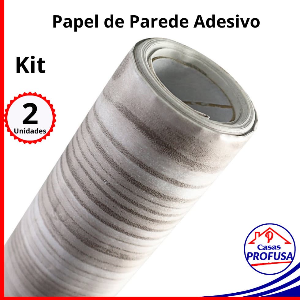 Kit 02 Papel Parede Adesivo Madeira Cru 5m x 45cm Lavável Autocolante Sala Quarto Cozinha Móveis WC