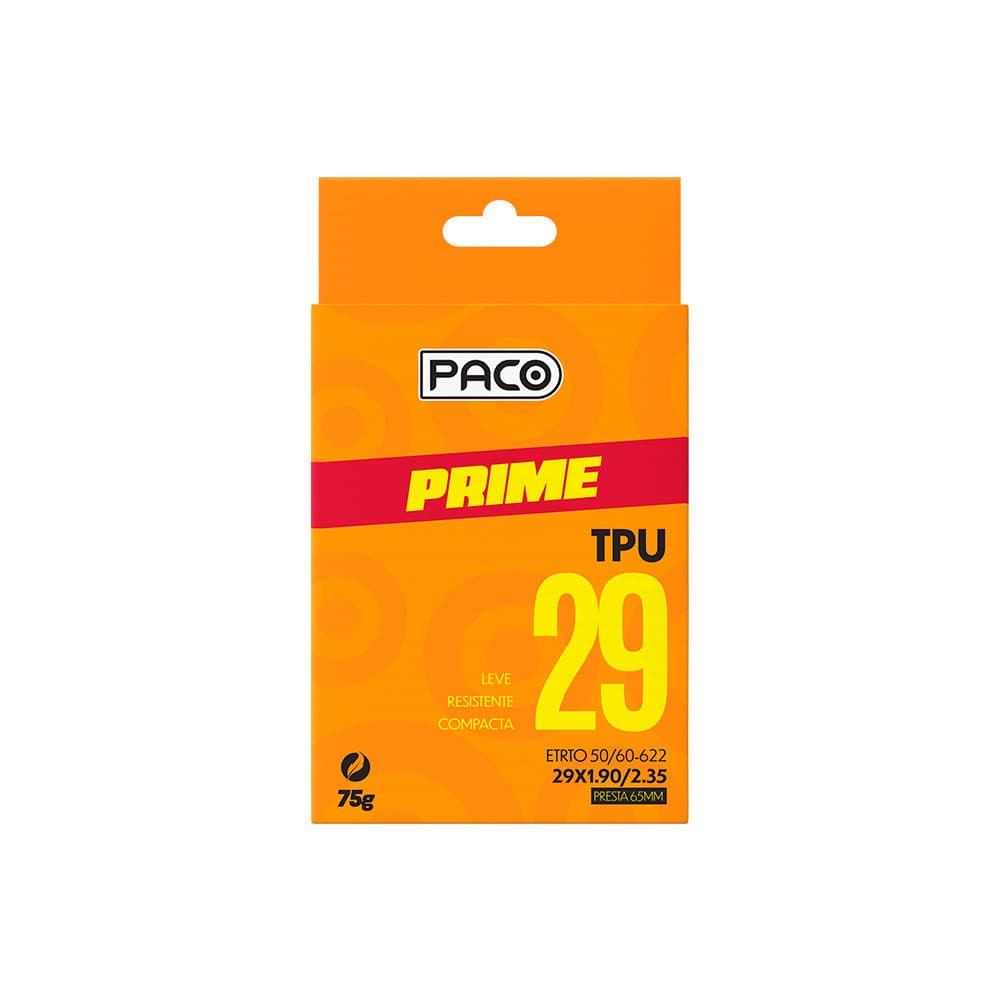 Câmara de Ar Tpu Paco Mtb Aro 29X1.90/2.35 Ultra Leve Presta
