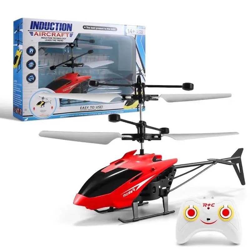 Mini Helicóptero De Brinquedo De Controle Remoto Por Indução De Infravermelho Recarregável Com