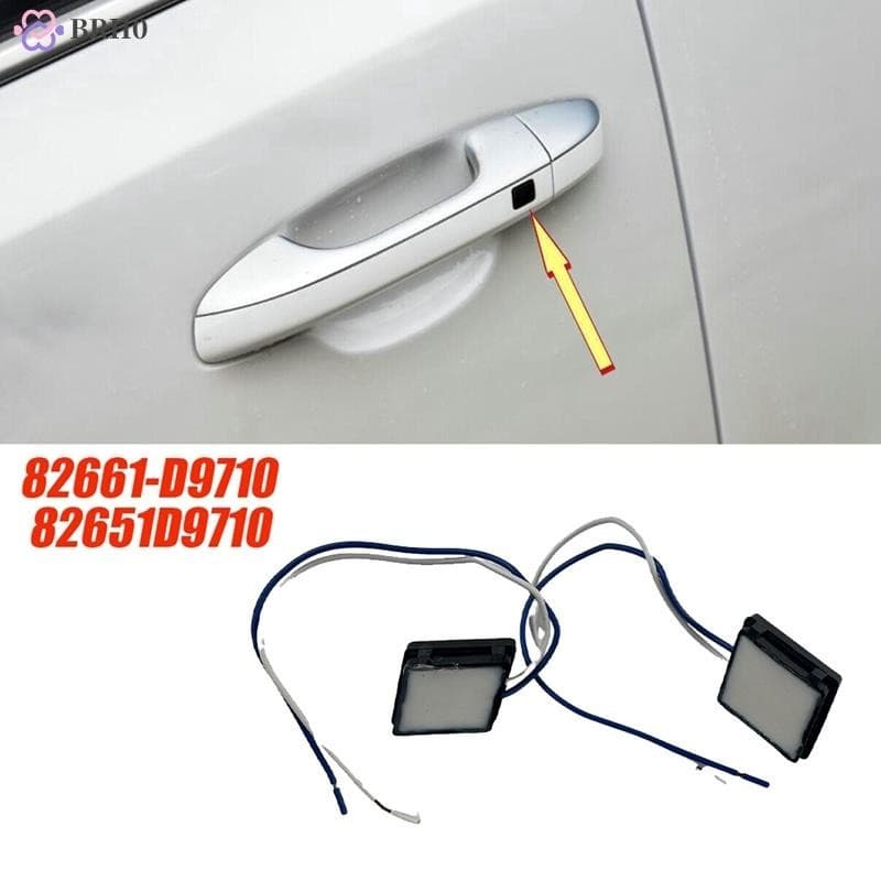 1 Par Porta Frontal Botão De Punho Inteligente 82661-D9710 82651D9710 Plástico Preto Para Kia Sportage 2016-2021 Extrator Externo Pequeno Interruptor