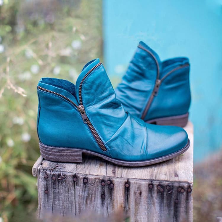 2024 Novas Botas Femininas Martin De Outono E Inverno Casuais Espessas Com Cabeça Redonda Curtas
