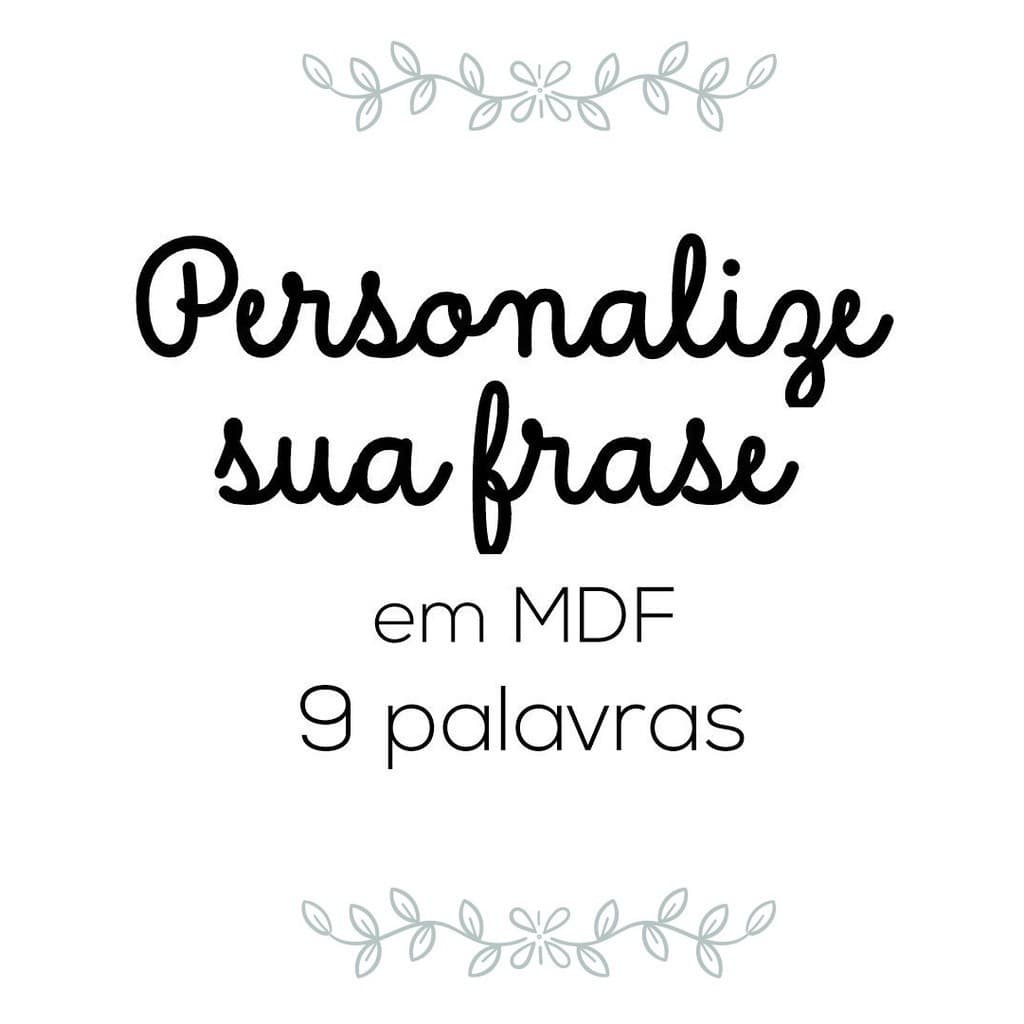 Frase Personalizada em MDF Lettering Kit 9 Palavras + Mini aplique Decorativo