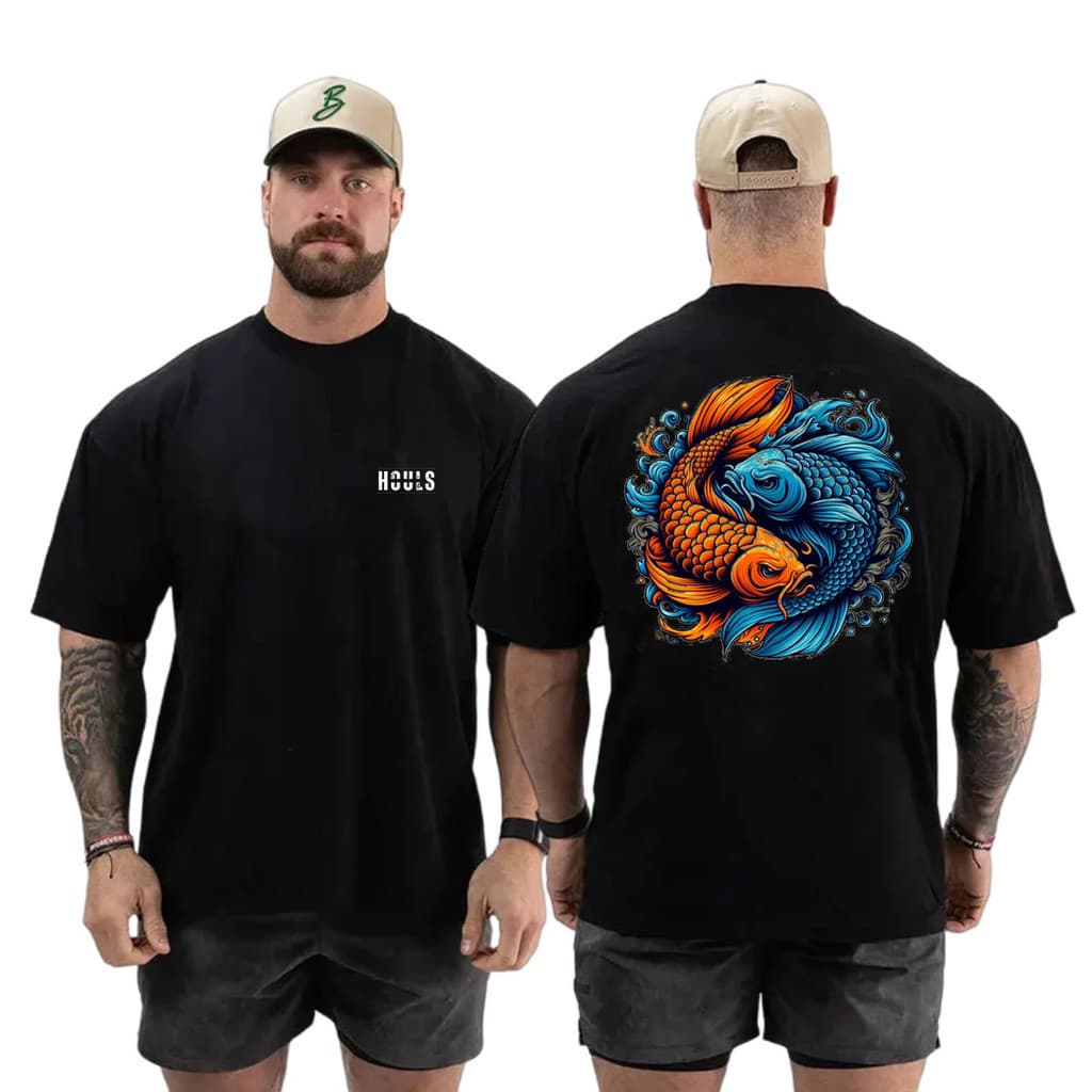 Camiseta Larga Academia Maromba Houls Gym Oversized Treino Premium 100% Algodão Betrês
