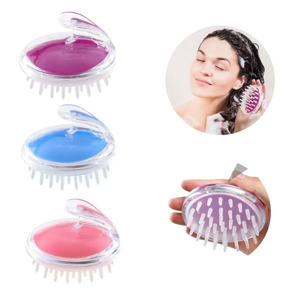 Escova Capilar Massageadora Couro Cabeludo Anti Caspa Queda