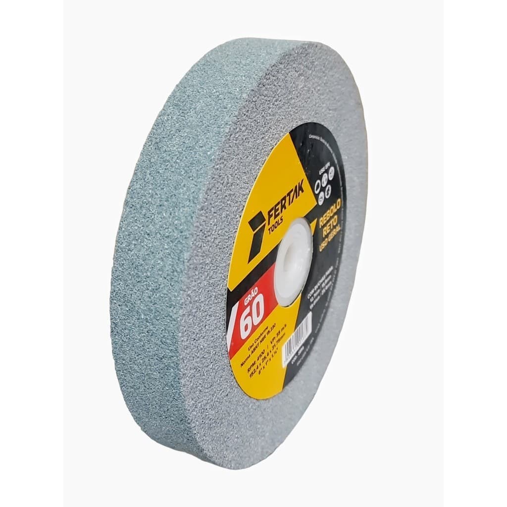 Rebolo Reto 152,4x25,4mm Grão 60 Afiação Pedra Esmeril
