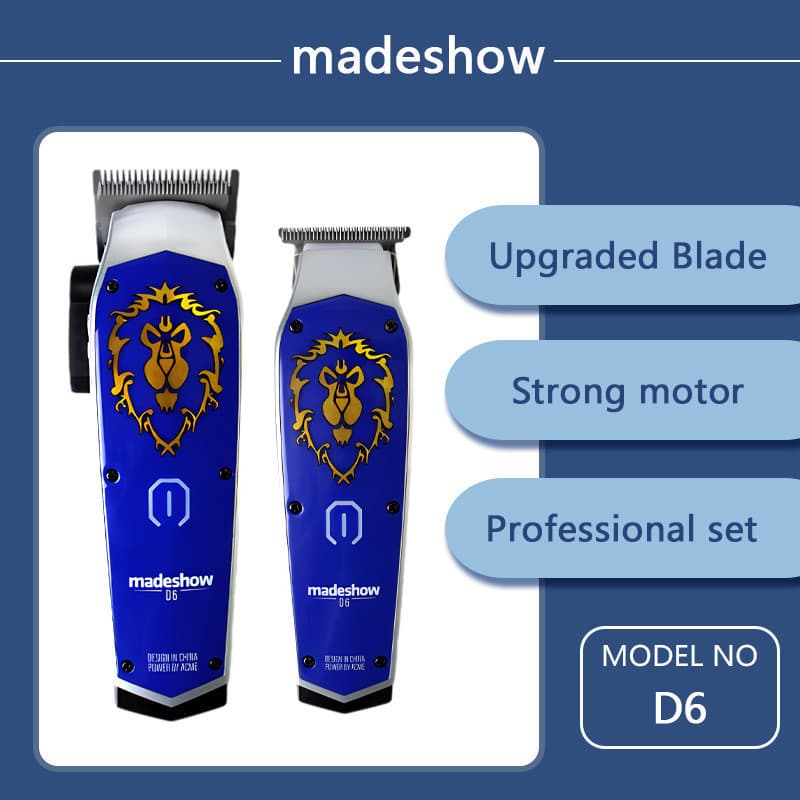 madeshow D6 Conjunto De Cortadores De Cabelo Profissionais Retrô Esculpidos A Óleo Elétricos Feitosshow