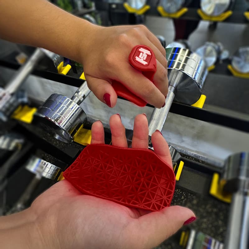 Capinha Luva Para Alongamento Academia Seguro Testado Antiqueda Antiderrapante Cor Vermelho