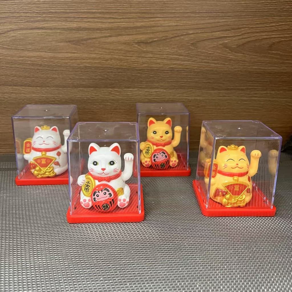 MINI Enfeite Solar de Gato para Decorar