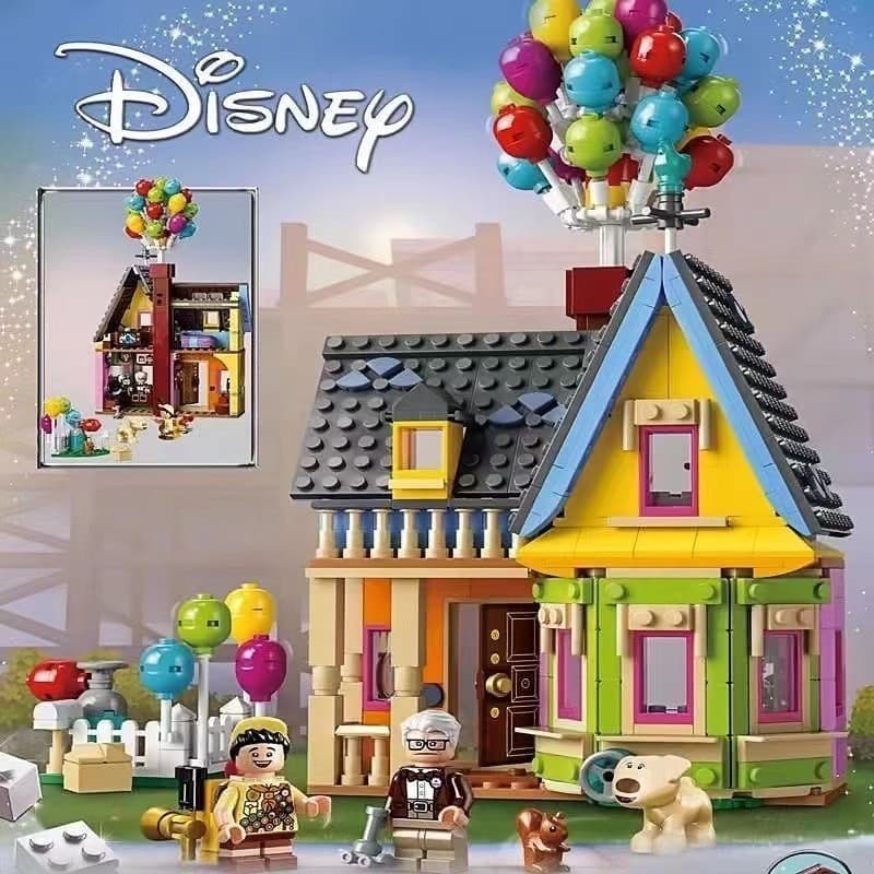 Disney100 anos Flying House compatível lego friends city menina Crianças brinquedos educativos blocos de construç