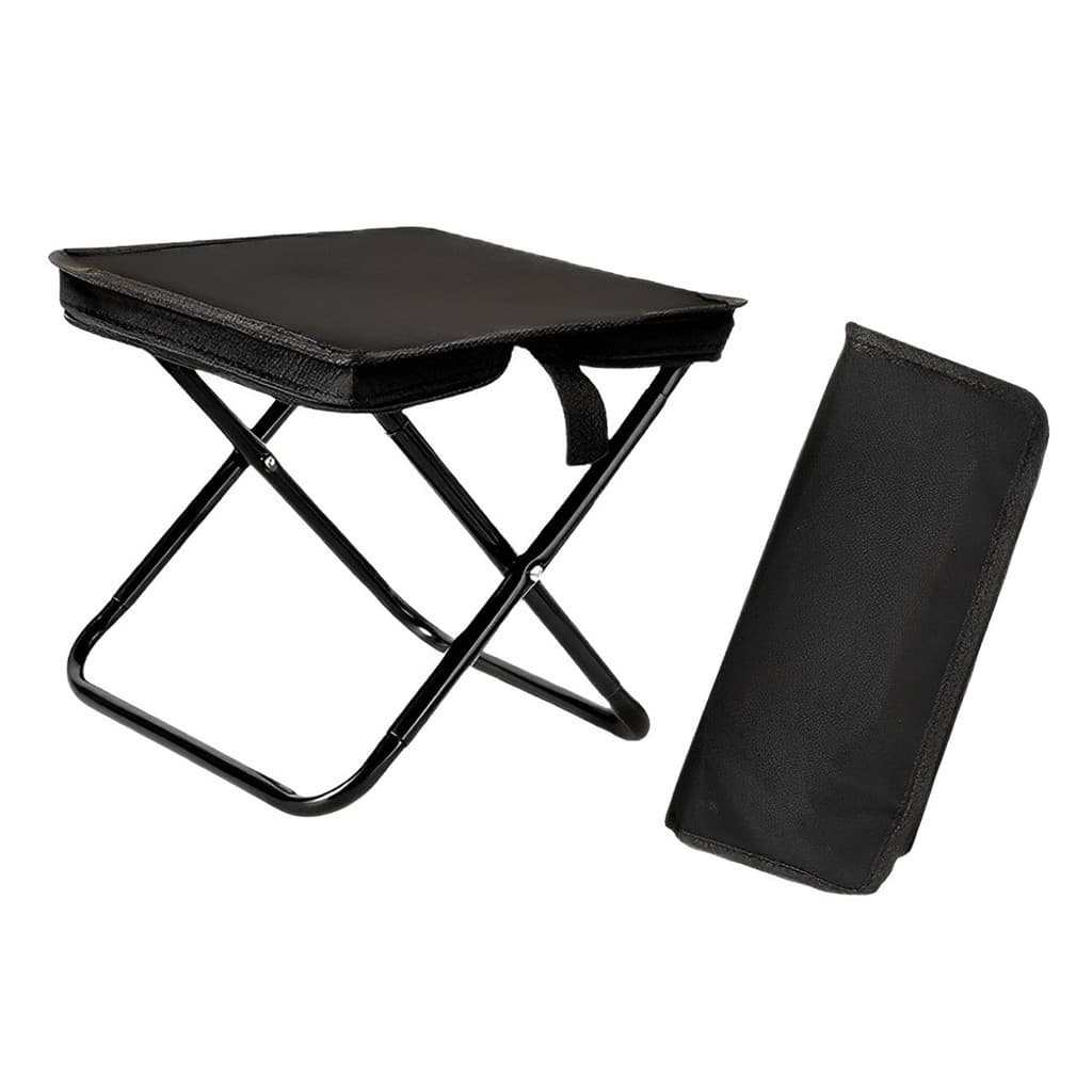 Banqueta Banquinho Dobrável Alumínio Camping C/ Bolsa Ziper