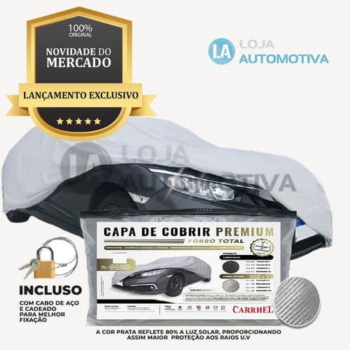 Capa Automotiva Carro Couro Carbon Titanium Cadeado P M G Gg