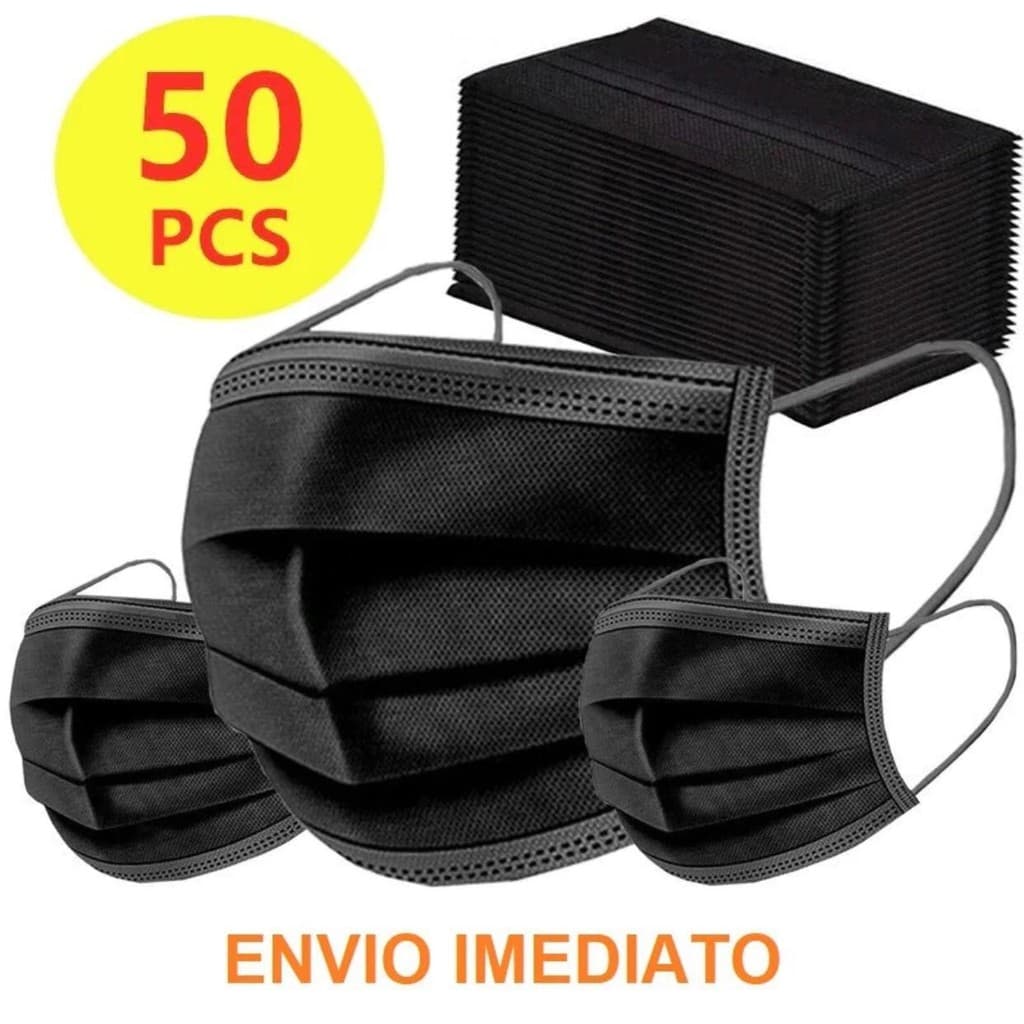 Kit 200 Máscara Caixa Descartável Tripla C/ Filtro