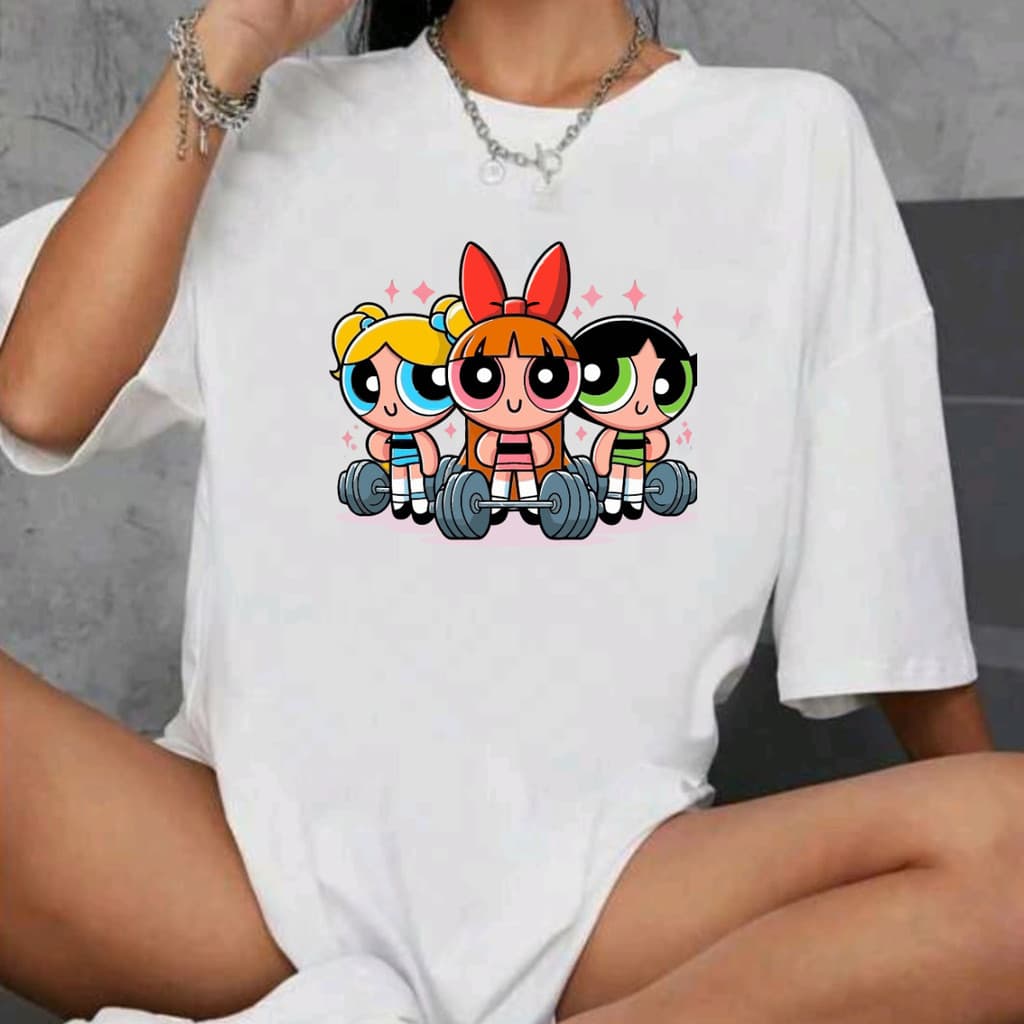 Camiseta Oversized Longa Streetwear Unissex Super Poderosas