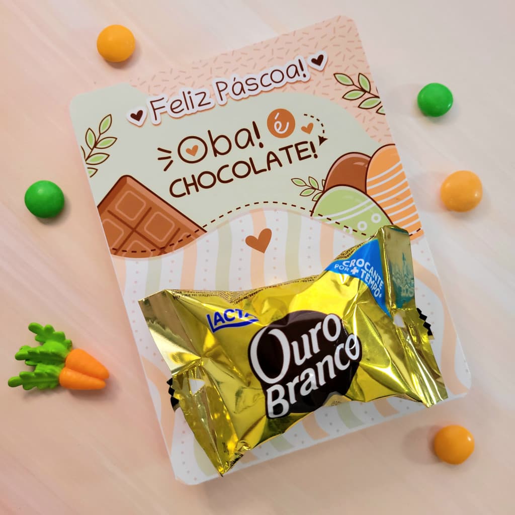 kit cart Cartões Para Chocolates Mimo  Brinde Lembrancinhas Empresa Cliente Páscoa