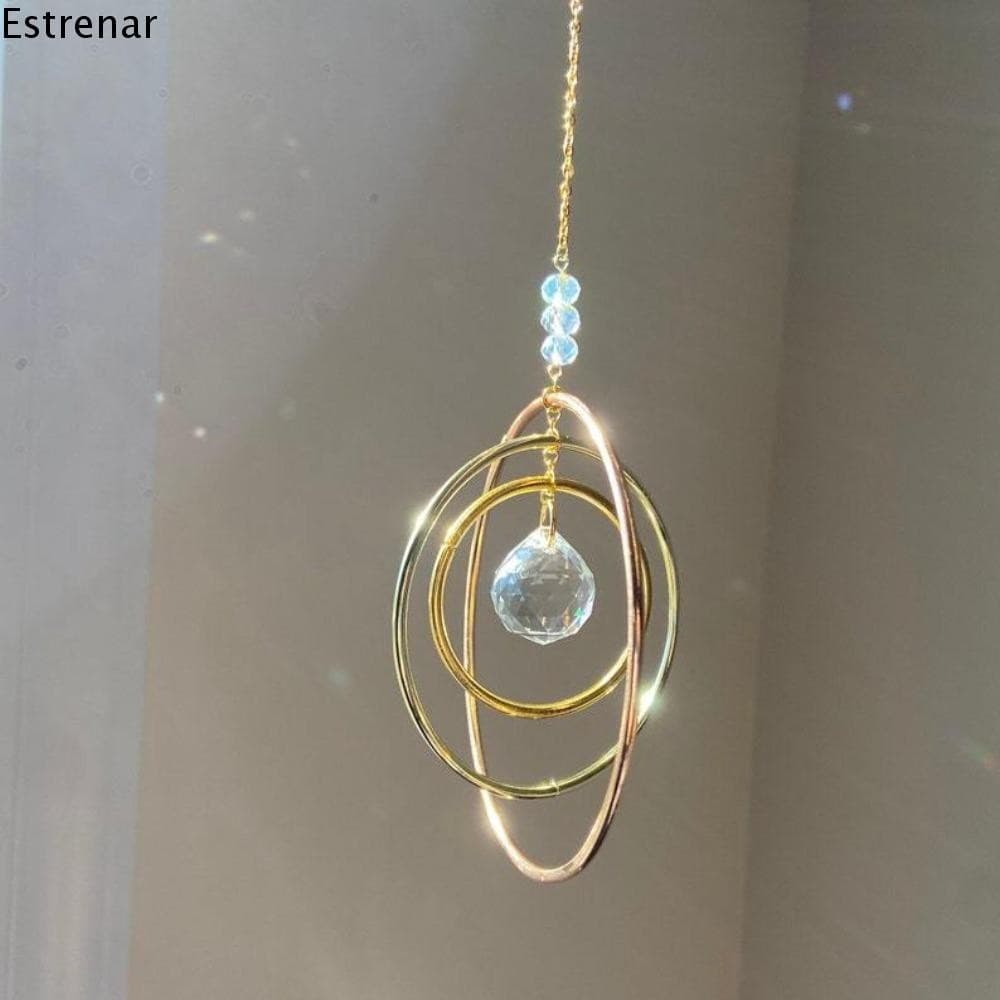 Coletor De Sol De Cristal ESTRENAR , Pingente Decorativo Redondo , Coletores Pendentes Decorativos
