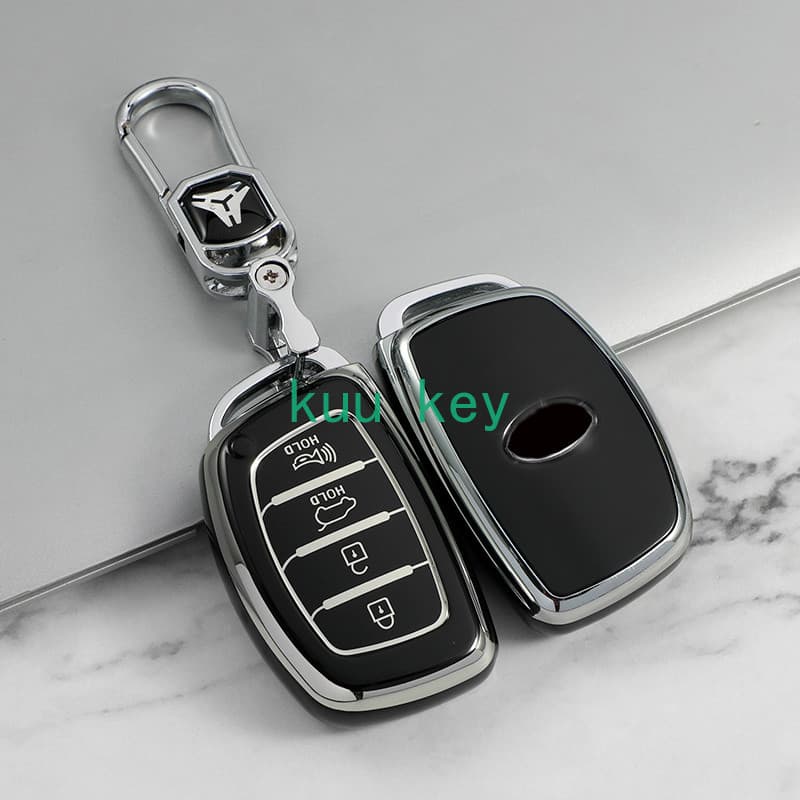 3 4 Botões TPU Shell Fob Para Hyundai Tucson Santa Fe Sonata Elantra Accent Creta Ix35 Ix25 i20 i30 Capa Da Caixa Chave