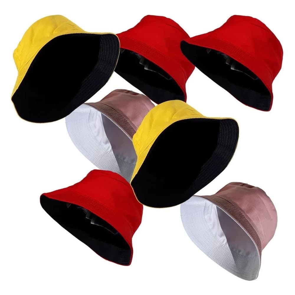 Chapéu Bucket Balde Dupla Face Liso Moda Street 2 Cores