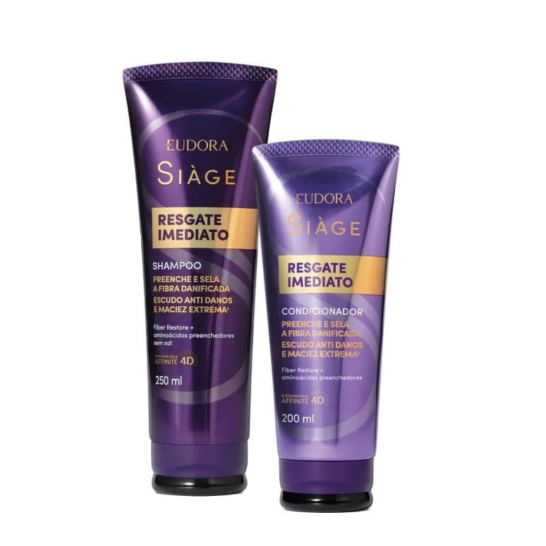 Siàge Resgate Imediato: Shampoo 250ml + Condicionador 200ml