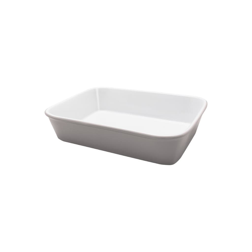Assadeira Travessa Refratária Bake Pequena Cool Grey 22x15x5,3cm 1 Litro Porcelana Cinza Retangular Oxford