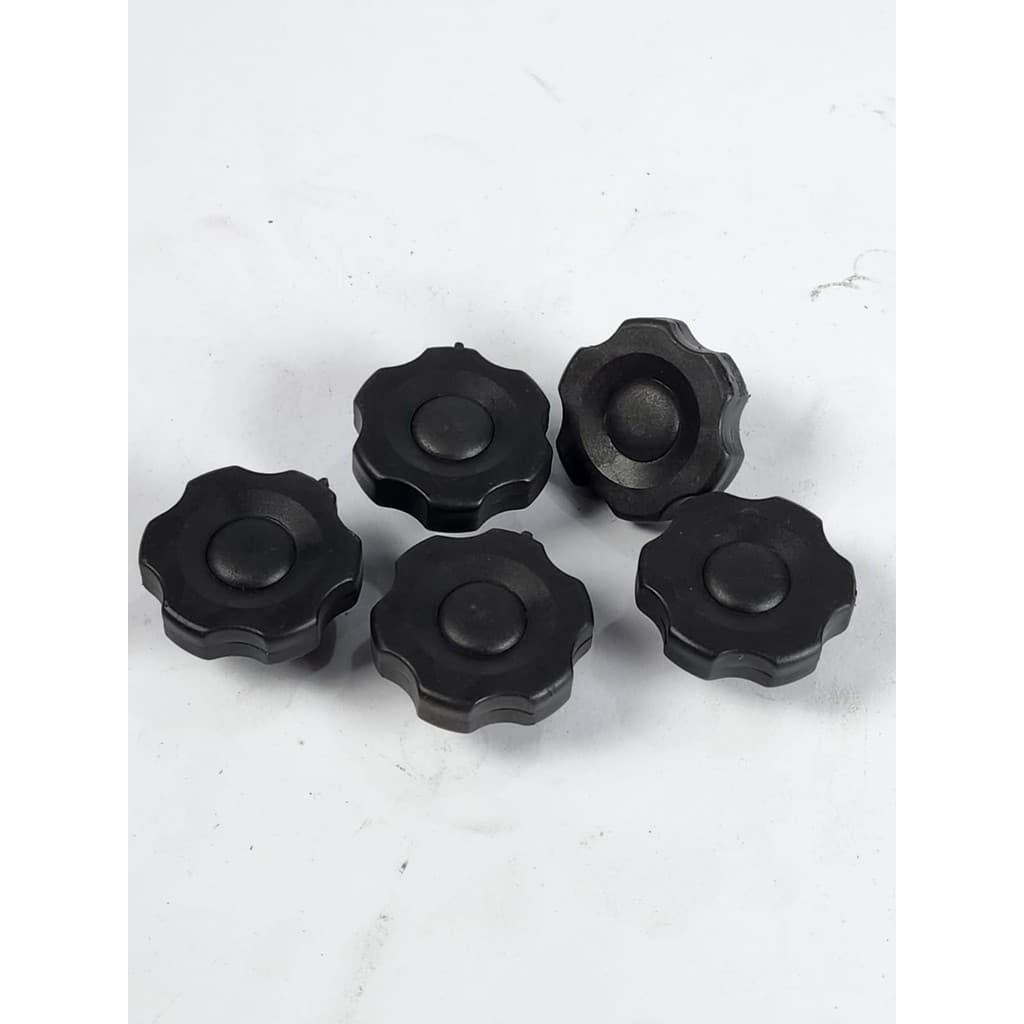 MANIPULO 45mm PRETO FEMEA COM PORCA DE 1/4 DE ROSCA - 05 PEÇAS
