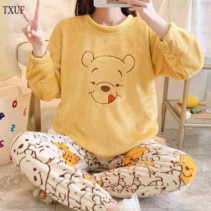 HHJO 12 Estilos Conjunto Feminino Pijamas Adulto Confortável Warm/Winter/NP74
