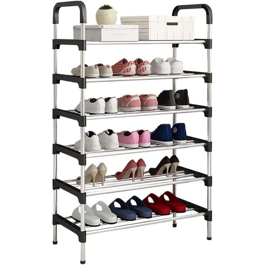 Sapateira Vertical 5 andares De Sapatos Calçados Aço Cromado Luxo Desmontável