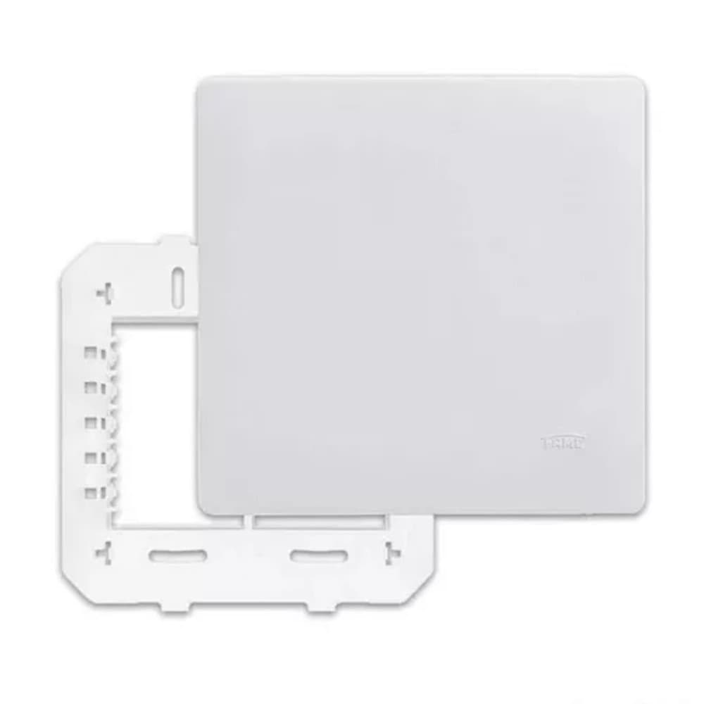 Kit 20 Placa Cega 4x4 Com Suporte Habitat Branca Fame 3638