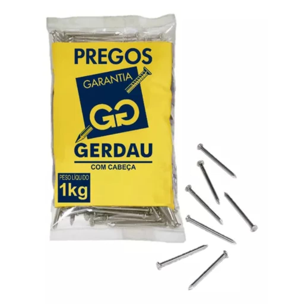 GERDAU PREGO C/ CABEÇA 10X10 / 1KG