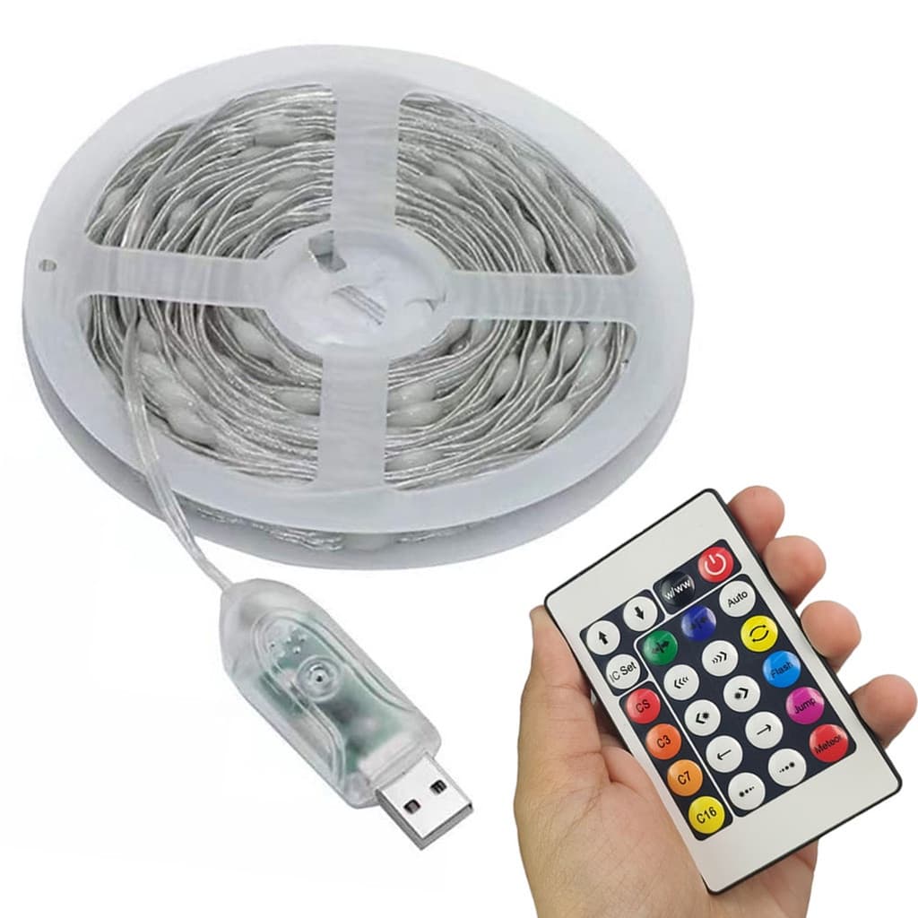 Fita Led Aplicativo App Celular Cores RGB 10 Metros Controle Ajustável Decoração Enfeite Natal Gesso Sanca Sala Quarto