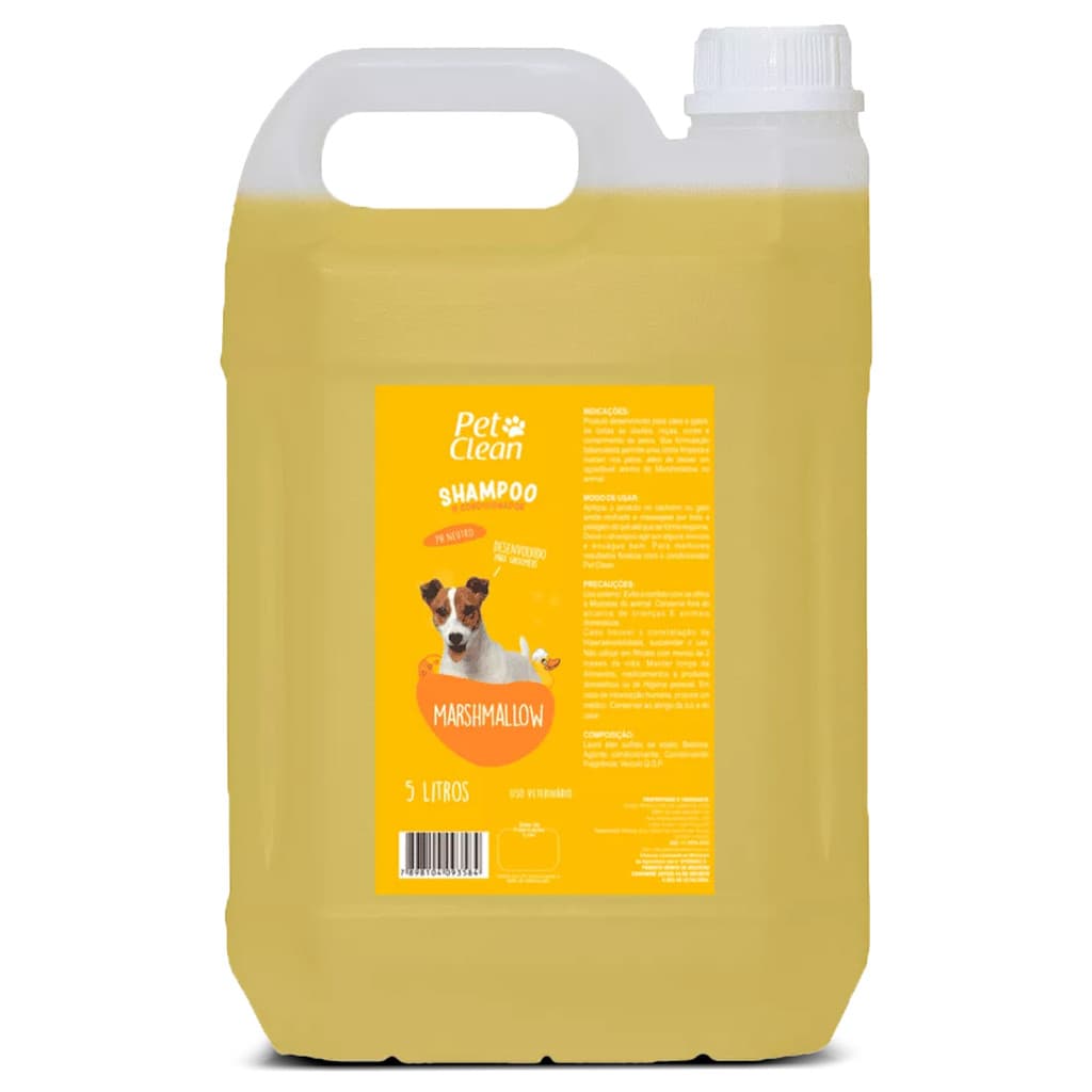 Shampoo e Condicionador Marshmallow Pet Clean Cães/Gatos 5L
