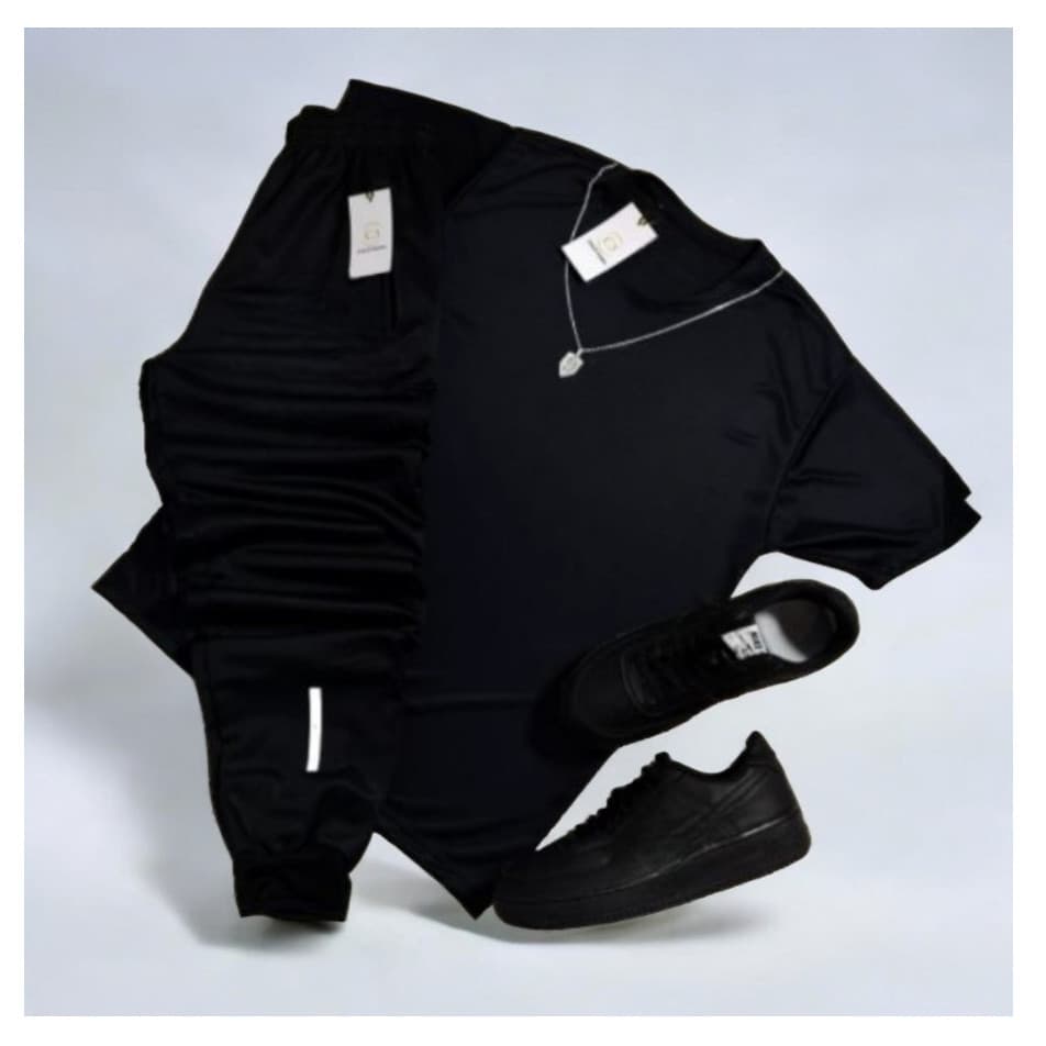 KIT CONJUNTO ACADEMIA REFLETIVO DRY-FIT ( CALÇA E CAMISETA ) COM ZIPER NO BOLSO 2025 OUTONO INVERNO