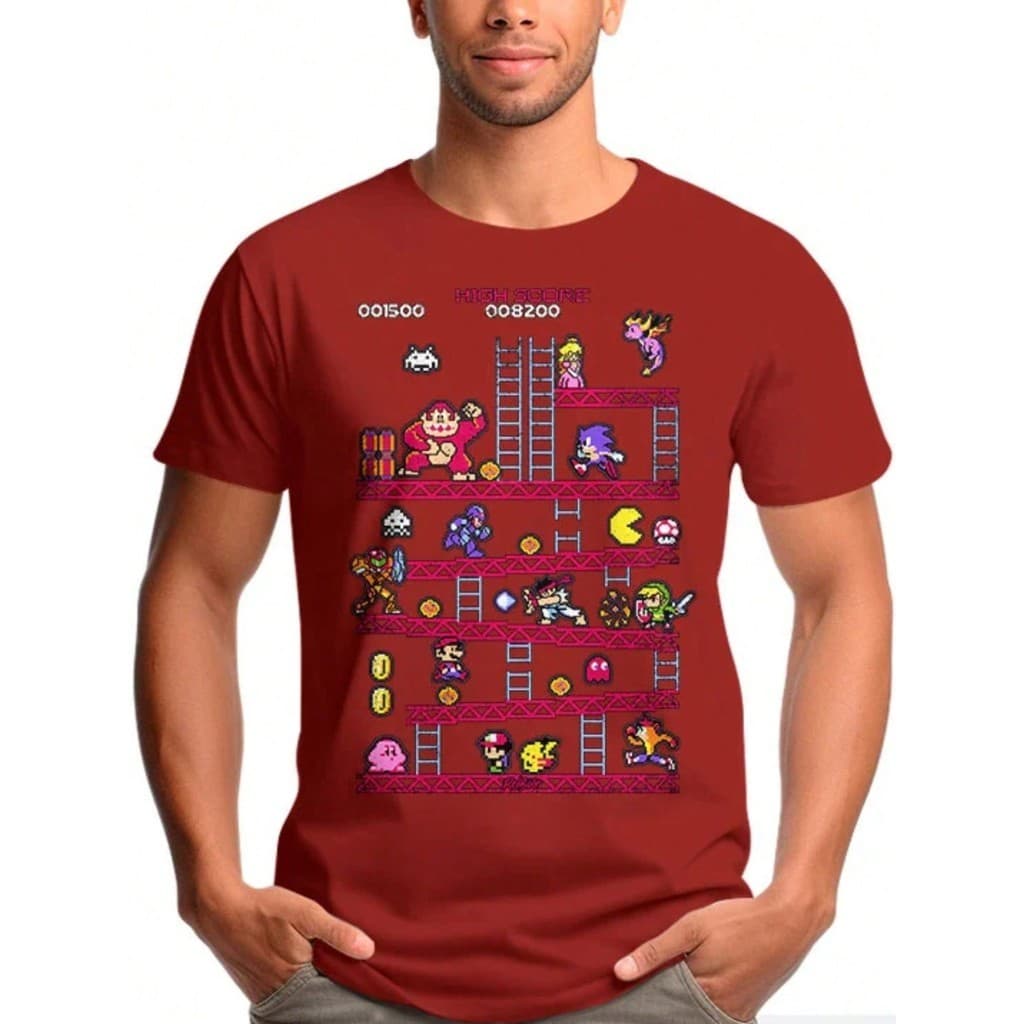 Camiseta  Kong High quality Série Games Jogos Blusa Camisa Unissex 100% Algodão Lançamento Envio Rápido