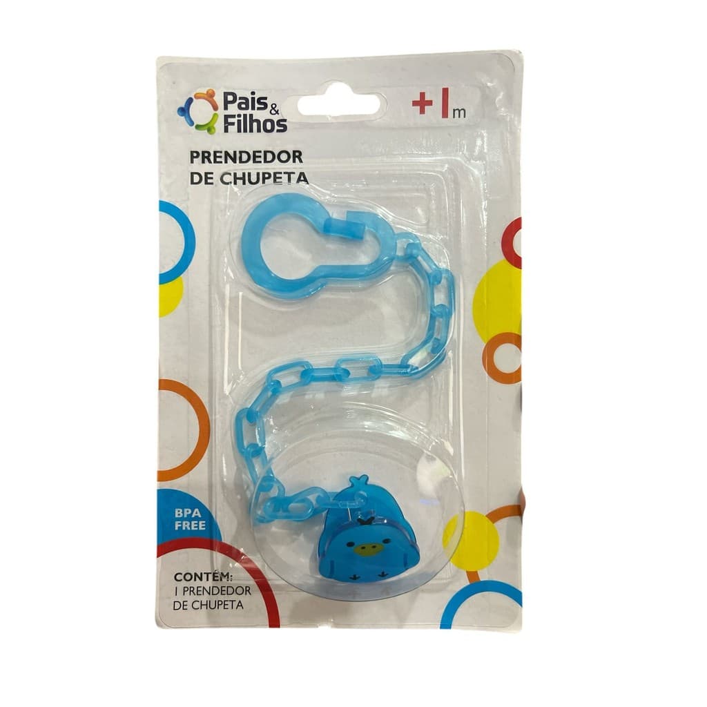 Prendedor de chupeta - Cor Azul Acessório de Pinguim - Pratico e Essencial.