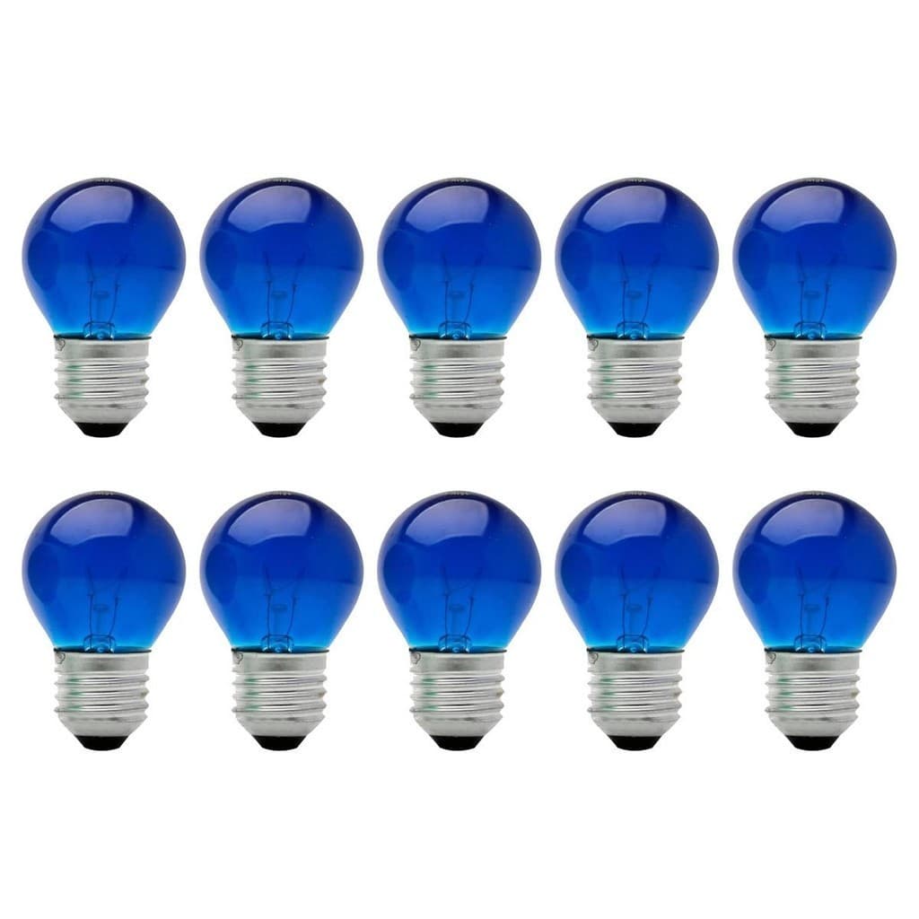 Kit 10 Lampada Bolinha Decorativa Colorida Abajur Festa 15WX127V Mini Bulbo Lustre