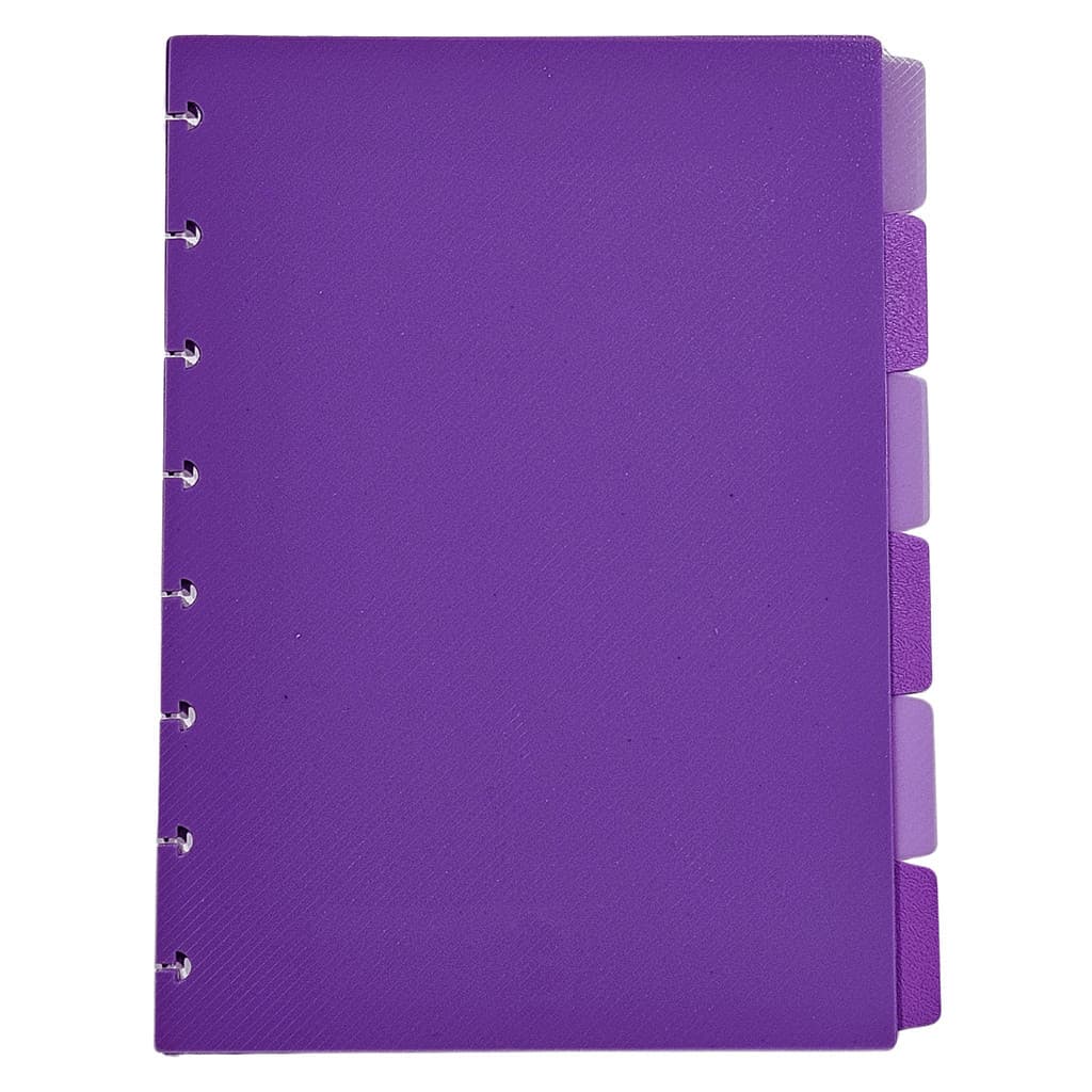 Kit 6 Divisórias Laterais para caderno de disco, agenda e planner (Lilás) - caderno inteligente