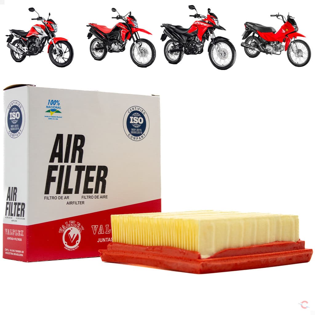 Filtro De Ar Honda Xre 190 Bros 150 160 Pop 100 Cg 125 150