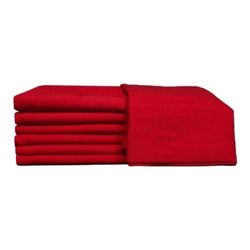 10 Pano De Prato Vermelho Liso C/bainha 50x70 cm Premium Tamanho Grande