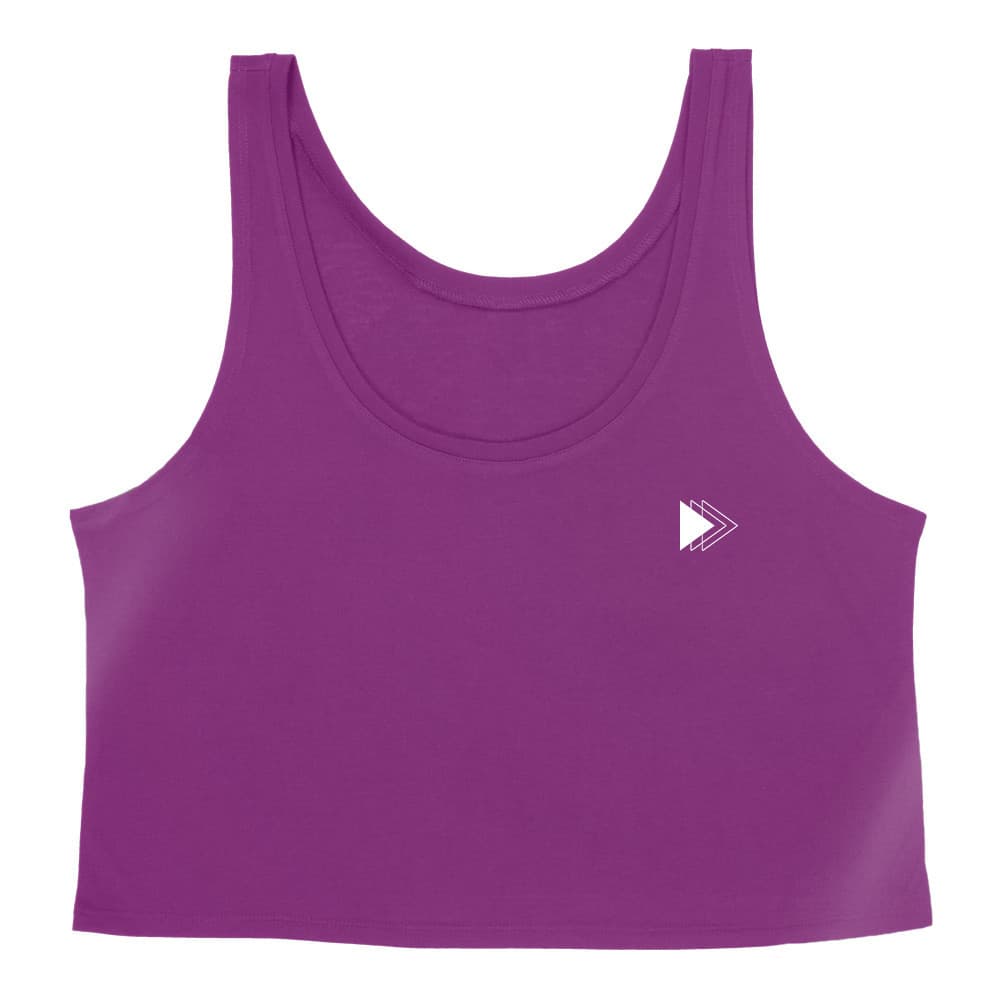 Cropped Feminino Regata Good Look Fitness Academia Estampada Triângulos
