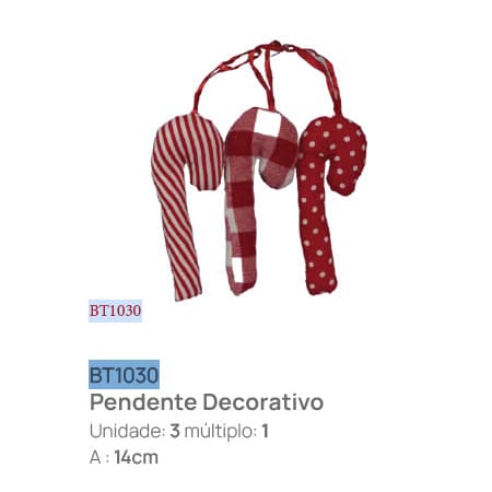 Pendente Decorativo - 14cm c/3