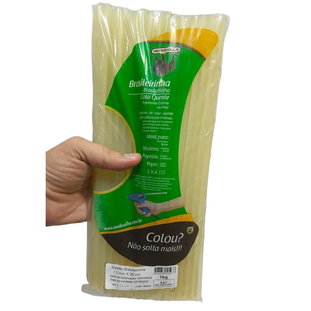 Refil Cola Quente Bastão Brasileirinha Fina Martelinho 1kg