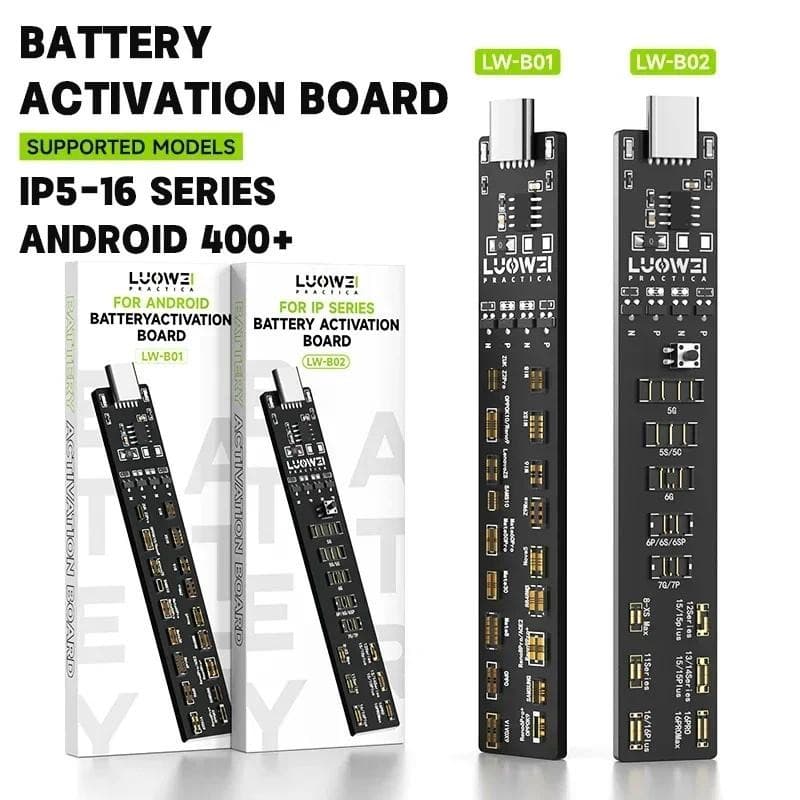 Placa De Ativação De Bateria LUOWEI LW-B01/B02 (Sem Necessidade De Desmontagem) Para De Um Clique IP5-16pm E Android