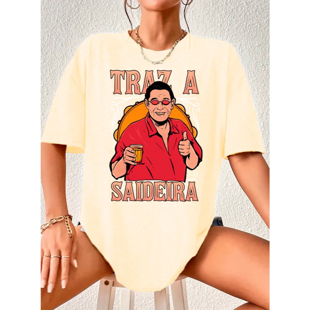 Camiseta Zeca Pagodinho Traz A Saideira Camisa Varias Cores 100% Algodão - Envio Rápido - Big Vest