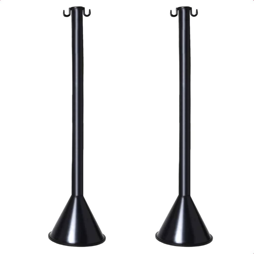 Kit 2 Pedestal Plástico Para Sinalização Segurança Isolamento Organizador Sinalizador Fila Balizador