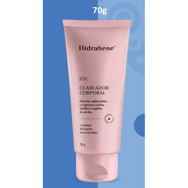 Hidrabene Clareador Corporal Com Nicinamida Clareia Axilias Virilhas e Região de Atrito -70g