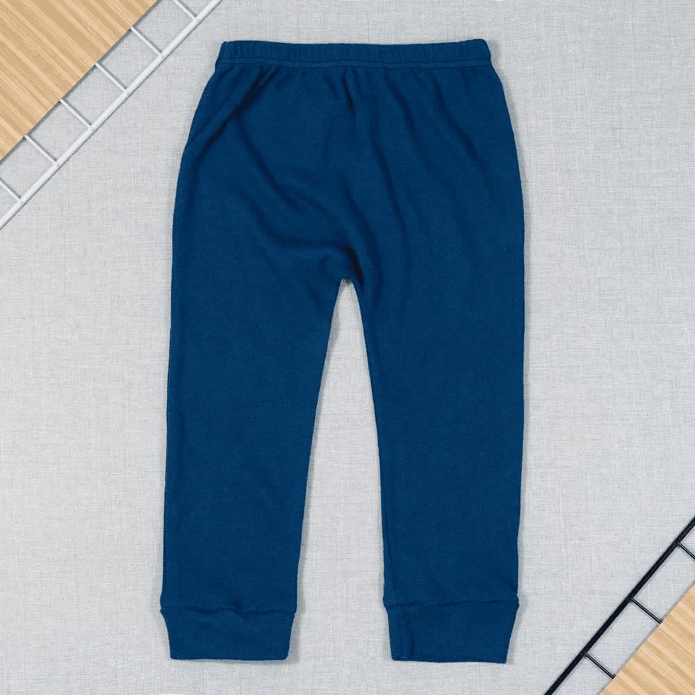 Calça para Bebê Até 24 Meses Em Suedine Básica Azul Escuro