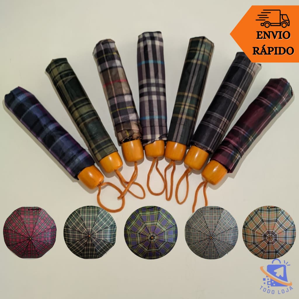 Guarda-Chuva Masculino e Feminino - Dobrável - Diversas Cores - 202